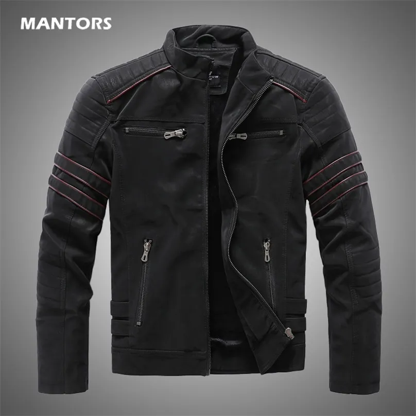 Winter Mens Leather Jackets Cheap Jacket With Inner Fleece Lining