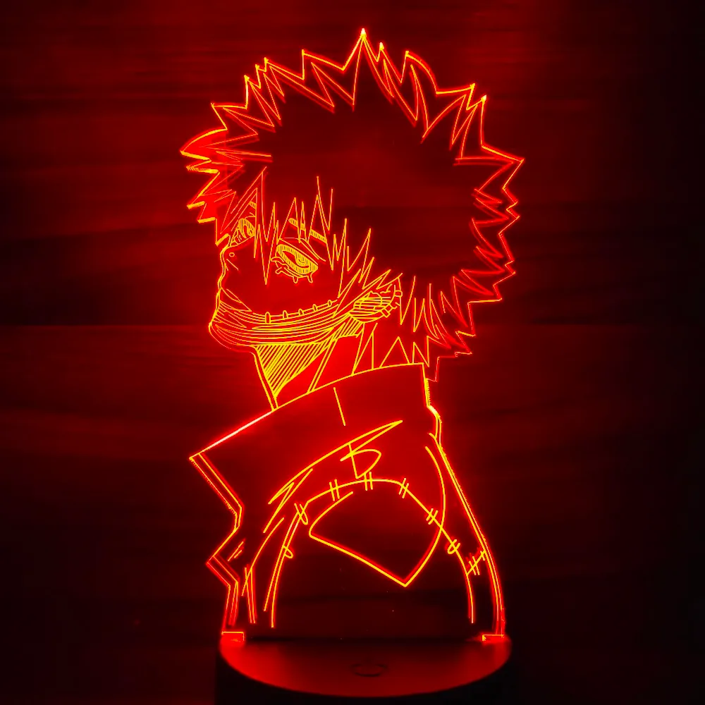 MY HERO ACADEMIA DABI Figurines 3d Anime Lampe Veilleuse Modèle Jouets Boku no Hero Academia Dabi Figurine Collection Led Toy