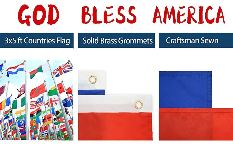 god bless american countries flags