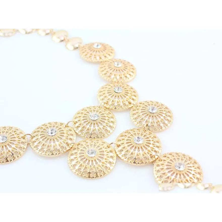 dubai african gold plated mysterious charming bridal fashion necklace bracelet ring earring women costume party jewelry sets