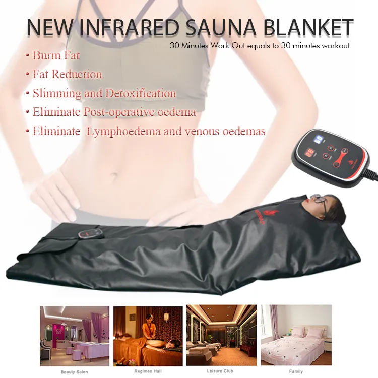 Yeni yüksek kalite Zayıflama Sıcak Battaniye Infrared Sauna Battaniye Vücut Zayıflama taşınabilir ev sauna masaj ekipmanları