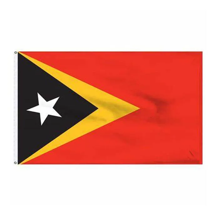 Timor Leste Flag Высокое Качество 3x5 FT 90x150см Флаги Фестиваль Партия Подарок 100D Полиэстер Крытый Открытый Наружный Печатные Флаги Баннеры