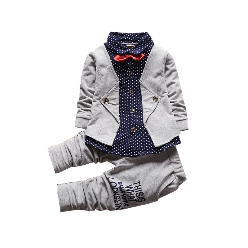 Bambini Moda Brand Vestiti Baby Cotton Cotone a maniche lunghe T-shirt e pantaloni Toddler Tracksuit Autunno Bambini Boy Girl Abbigliamento Set di abbigliamento LJ200831