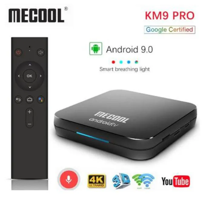 Mecool KM9 Pro ATV 2G 16G/4G 32G Android 9.0 ТВ-приставка Amlogic S905X2 Dual WIFI Smart TV Box