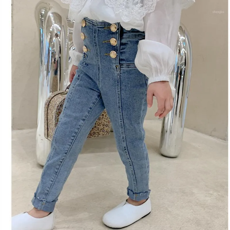 Pantalones vaqueros elásticos para mujer, ajustados de Vaqueros cintura  alta con botonadura, ropa de calle, primavera, 2024 - AliExpress