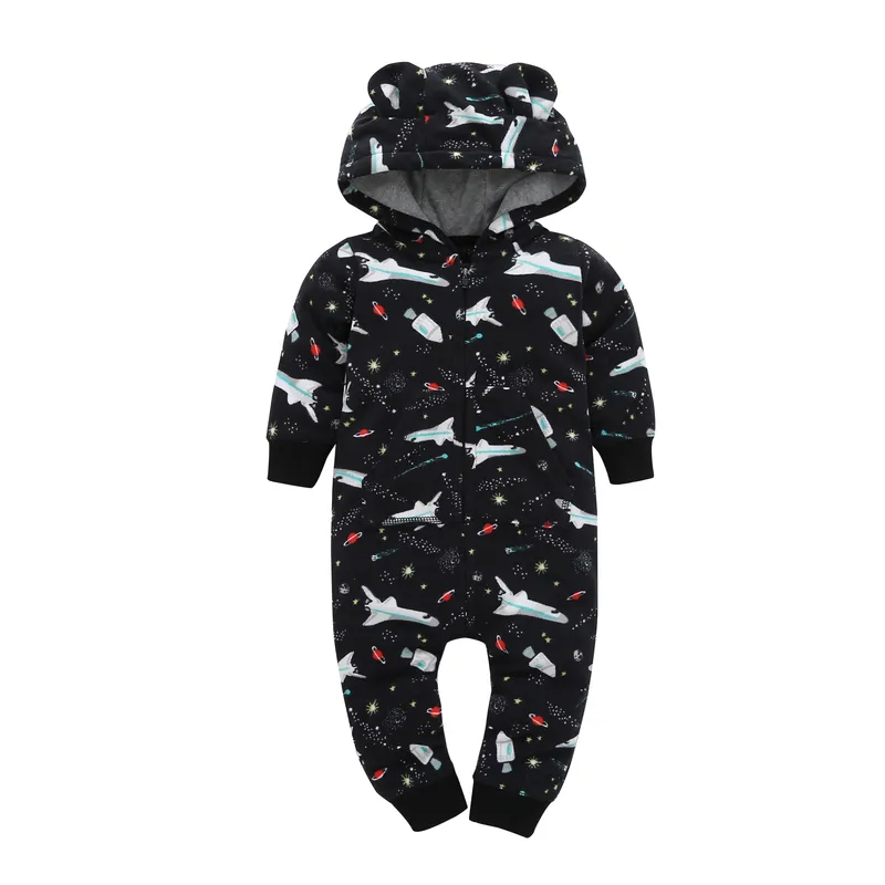 Hooded Baby Boys Girls Rompers unisex Newborn Clothing infant Long Sleeve Jumpsuits overalls New born autumn winter costume