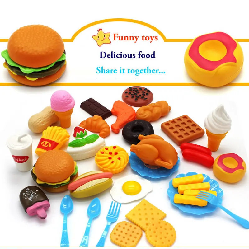 Children's play dishes and food top