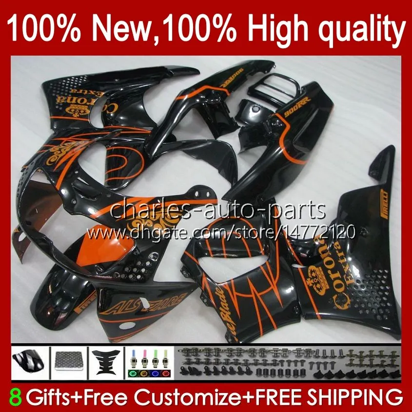 Corps Pour HONDA CBR900RR CBR 893RR 900RR 1989 1990 1991 1992 1993 94HC.69 orange noir CBR893 CBR 900 893 RR CBR893RR 89 90 91 92 93 Carénage