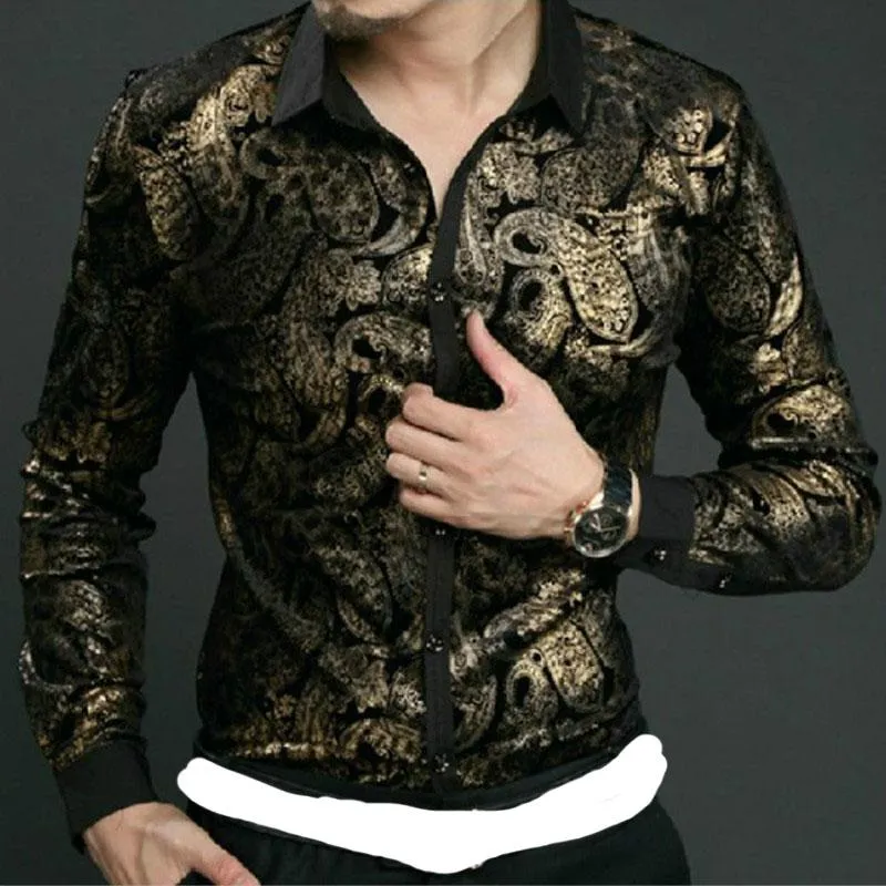 Importierte Kleidung Herren Samthemden Cheval Chemise Homme Marque Luxe Camisa Social Masculina Slik Hemden Slim2563