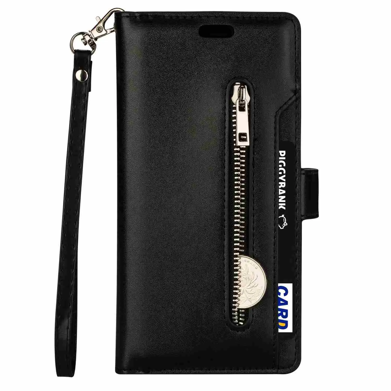 For OPPO A78 5G 9 Card Slots Zipper Wallet Leather Flip Phone Case(Blue)