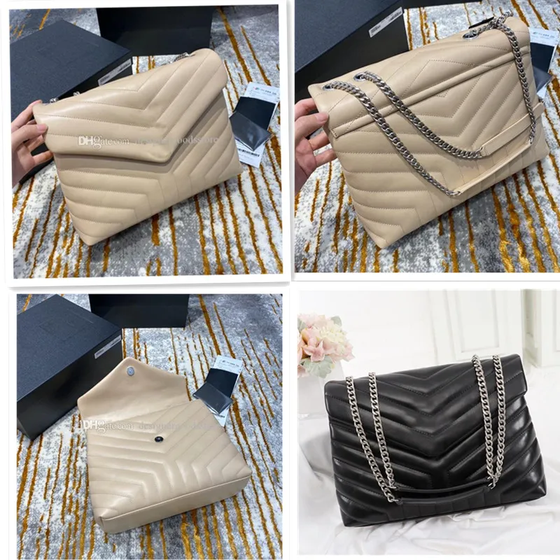 2020 Novas bolsas de designer de luxo LOULOU em forma de couro real acolchoado bolsas femininas em cadeia bolsa de ombro de alta qualidade Bolsa envelope de grande capacidade