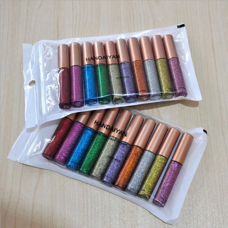 Liquid Eyeshadow Long Lasting Waterproof Liquid Glitter Eyeliner Pencils 10 colors Shining Shimmer Eye Liner Makeup eyeliner