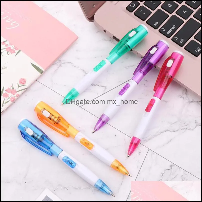 Ballpoint Pens Multifunction Pen LED Novelty Illuminated Stationery Ball-pen With Light Creative Cute Student Supplies