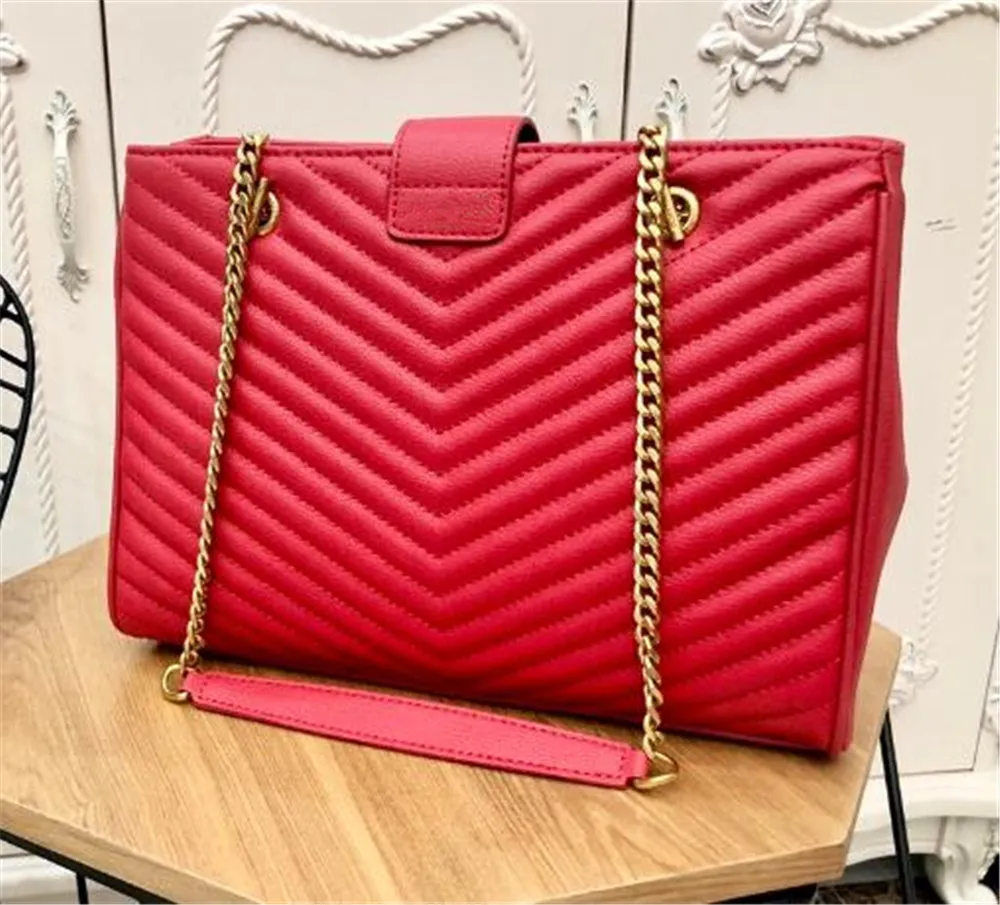 Ahorra a lo Grande en Compras al por Mayor de Bolso De Doble Aleta De Cuero  De Caviar Hot Classic 32 CM X Bolsas Grandes De Cuero De Caviar Genuino En 