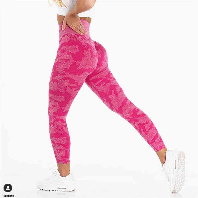 High Waist Camo Seamless Seamless Workout Leggings For Women Squat