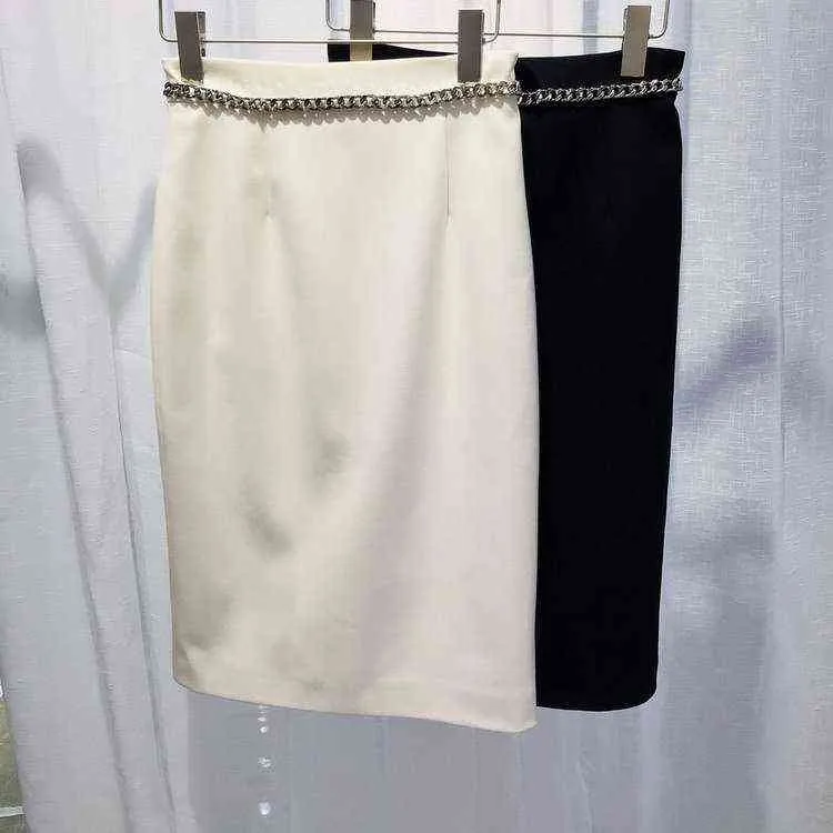 Waist chain decorative Hip Wrap Skirt simple casual one-step skirt slim skirt autumn style
