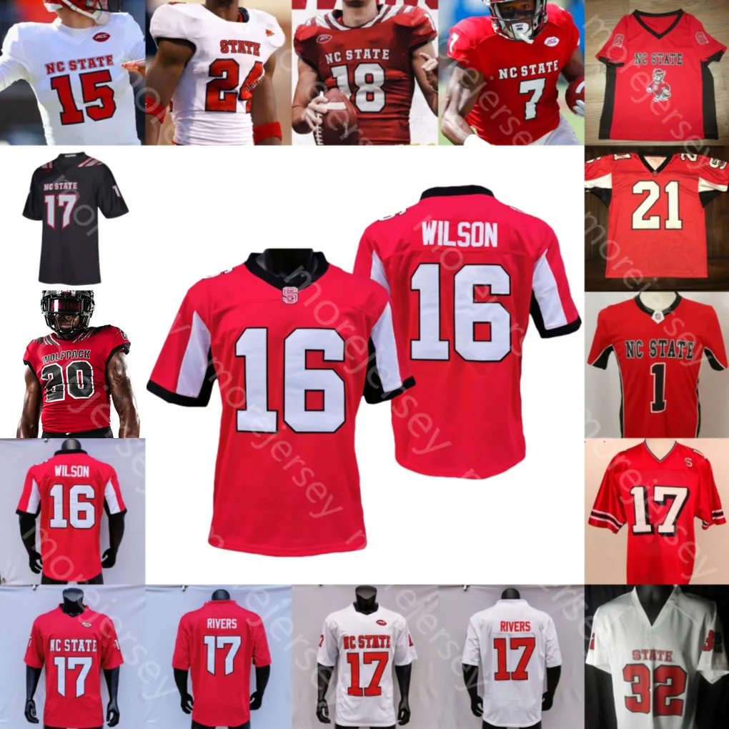 2020 الدم القمر NC الدولة نورث كارولينا Wolfpack Football Jersey NCAA College Torry Holt Robinson Williams الشخص Jr. Parham Joseph Thomas