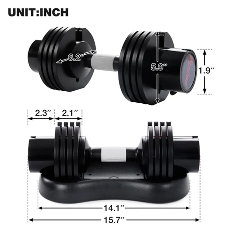 Verstelbare Dumbbell 12.5kgs Power Training Home Gym Workout Equipment USA stocka28