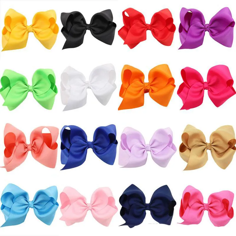 12cm 아기 어린이 솔리드 컬러 Bowknot 헤어 클립 여성 여자 패션 액세서리 키즈 Barrettes 파티 클럽 장식