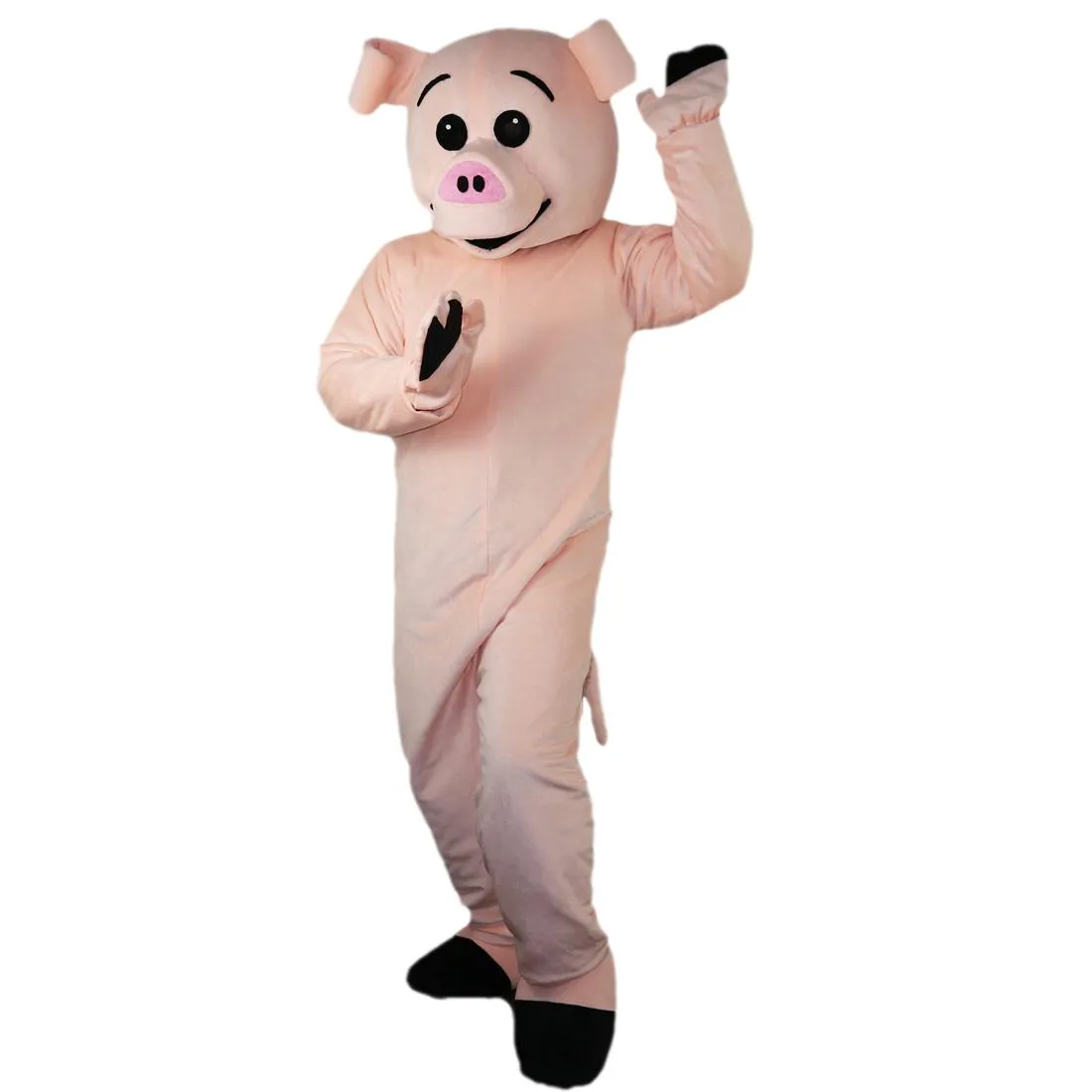 2018 costumes de mascotte de cochon rose vif de haute qualité pour adultes cirque noël Halloween tenue déguisement costume livraison gratuite
