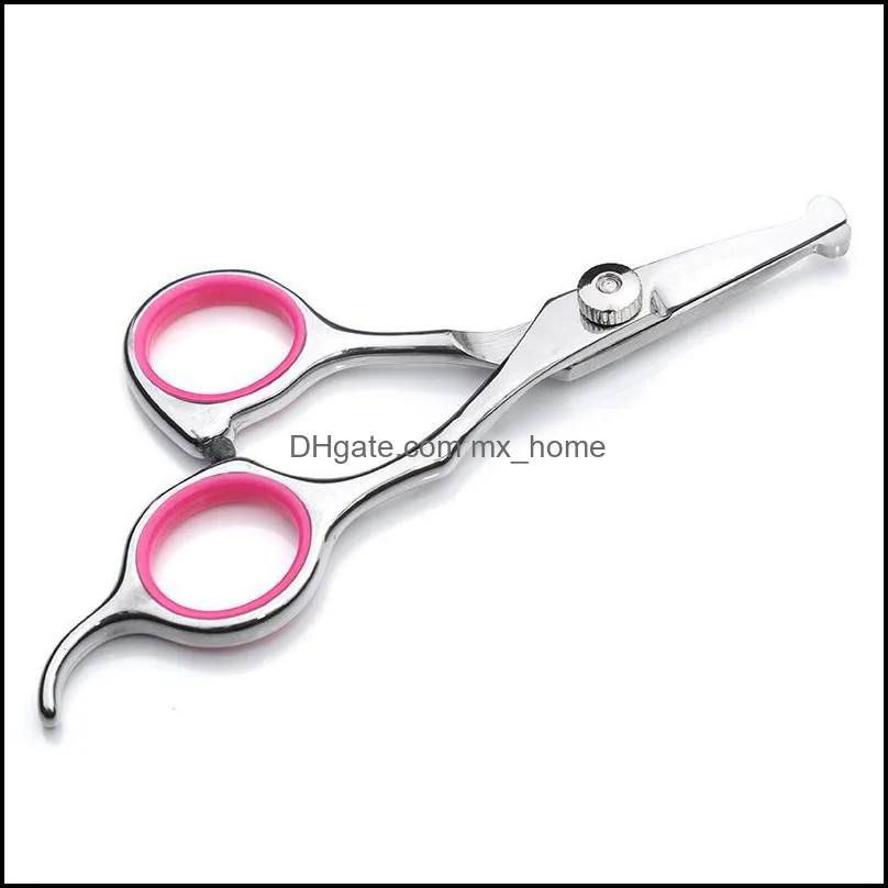 Stainless Steel Dog Grooming Scissors Kit with Safety Round Tip Thinning Straight Curved Shears Comb For Pet JK2012KD