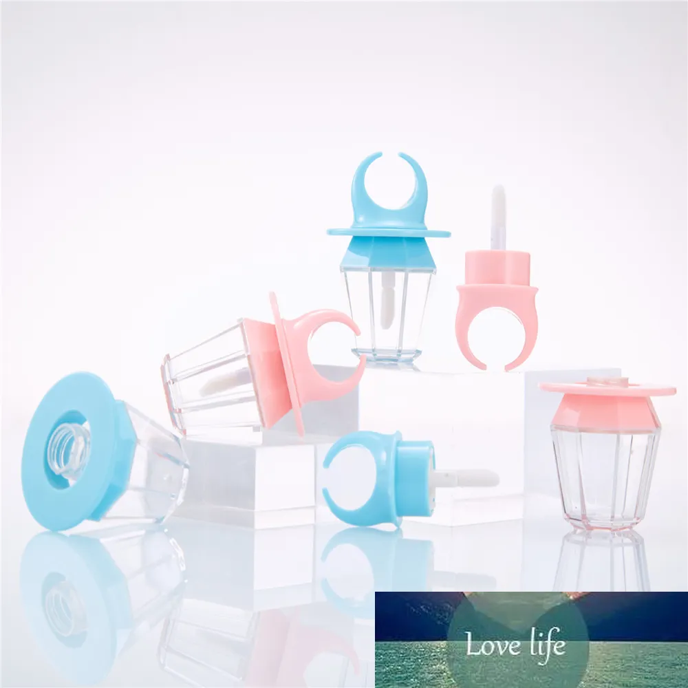 1Pieces 8ml Cute Feeding Bottle Shape Empty Lip Gloss Tube Clear Mini Refillable Lip Balm Bottles With Rubber Inserts DIY Lip Gl