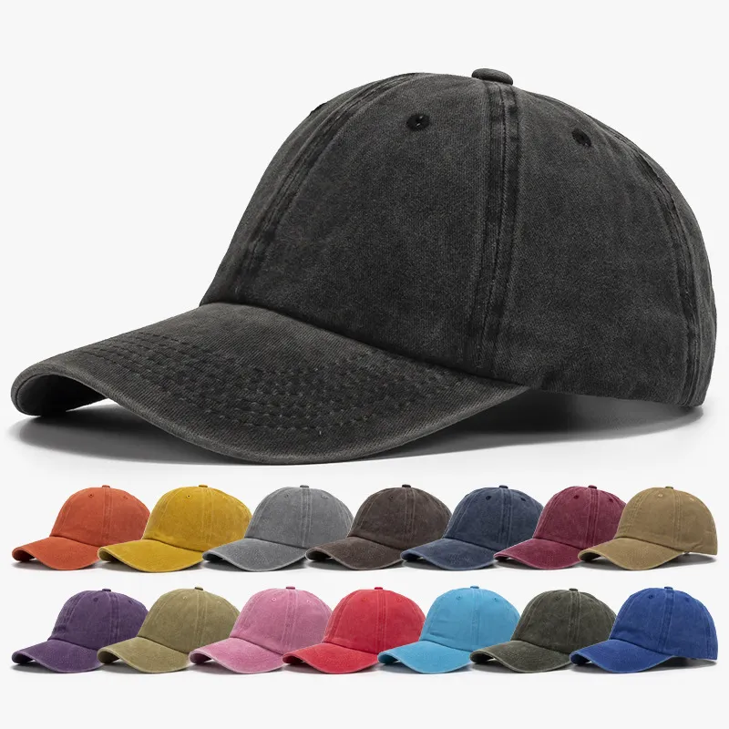 Retro - stijl gewassen zonnebrandcrème cap lente zomer baseball cap