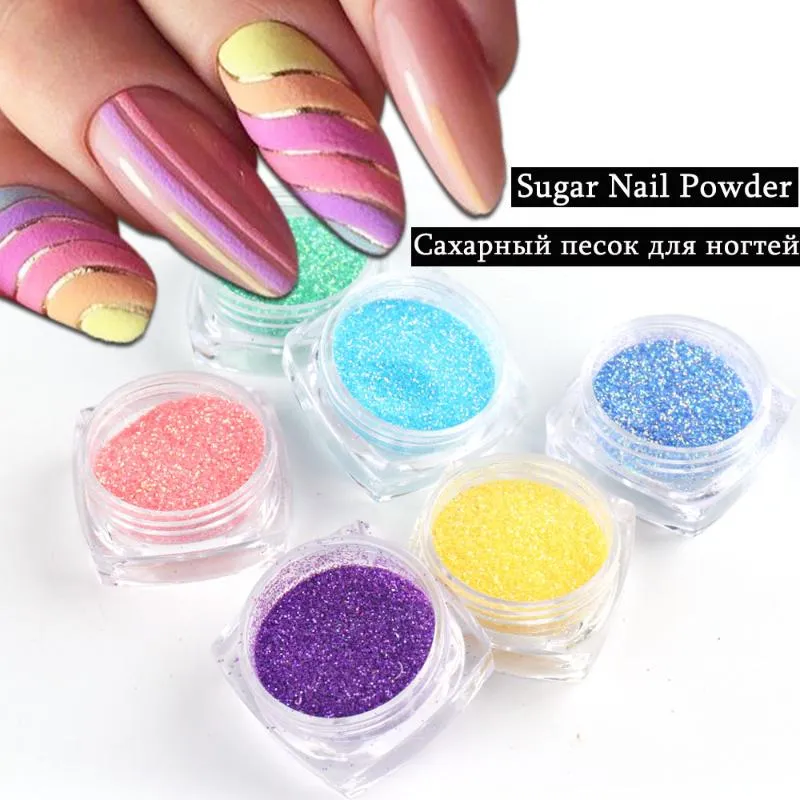 Churchf Sugar Glitter For Nails Design Snow Candy Sweater Yarn Powder Nail  Pigment Dust Nail Art Decorations Gel Polish Manicure