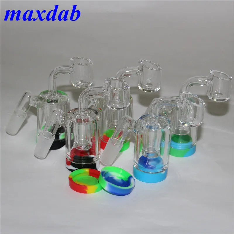 Glass Ash Catcher Hookah Bongs 90 45 grader 14mm 18mm med kvarts banger Ashcatcher Bubbler Bong Oil Rigs