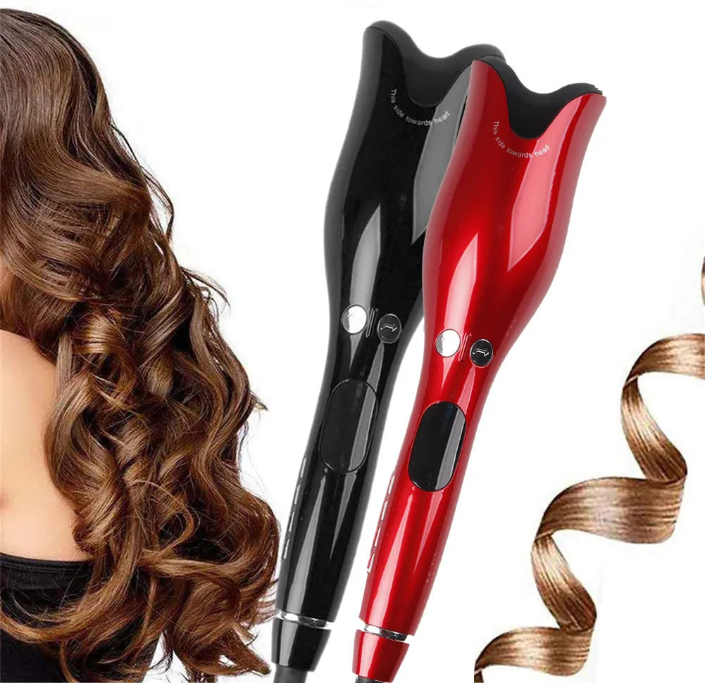 Curling Irons Automatyczny Lokal LCD Digital Display Wand Ceramiczny Obrotowy Włosy Lokarstwo Włosy Stylizacja Narzędzia Pielęgnacja włosów