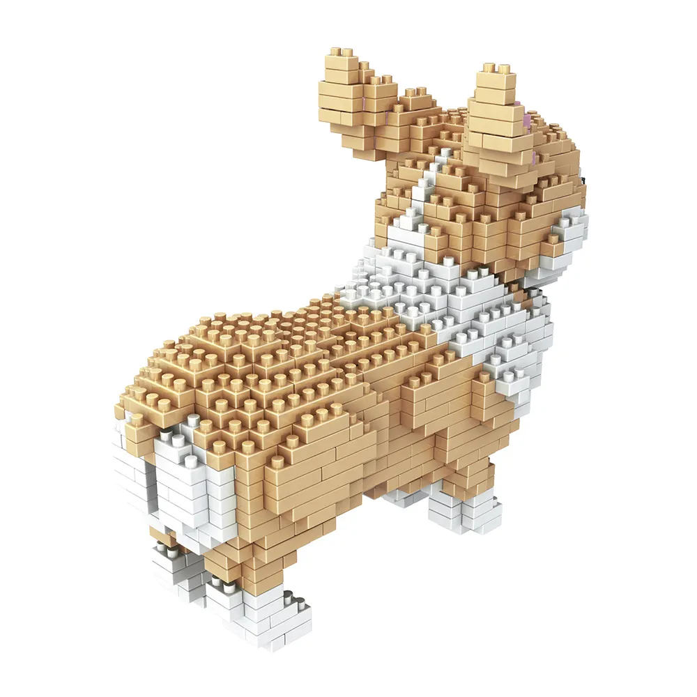 Cute Dog Building Blocks Mini Diamond Particles Blocks Bricks Husky Keji Teddy Puppy Compatible