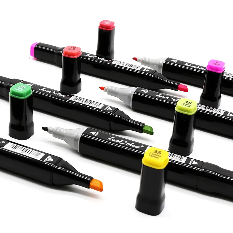 12/48 Colors/Bag Art Marker Alcohol Felt Pen Dual Tips Manga Sketching  Markers Dual Brush Marker School Supplies Drawing Set - AliExpress