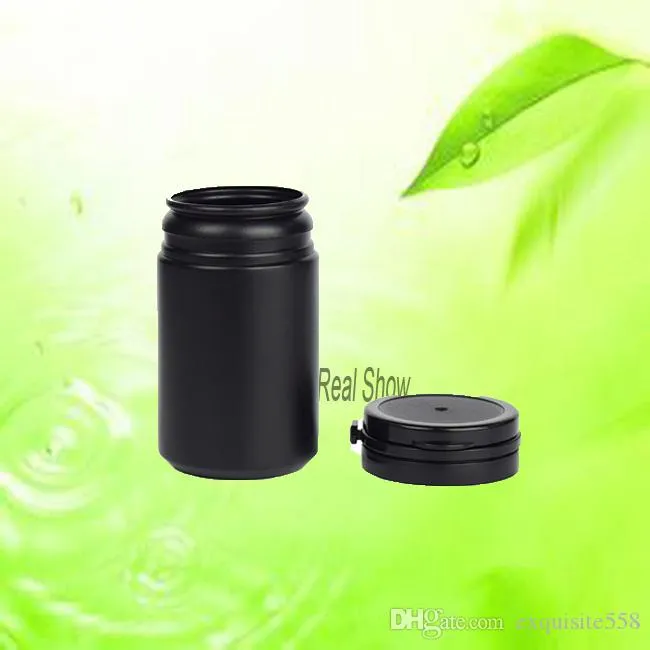 PE plastic black bottles plastic small snap secure easy-pulling lid plastic 60cc food grade candy bottle