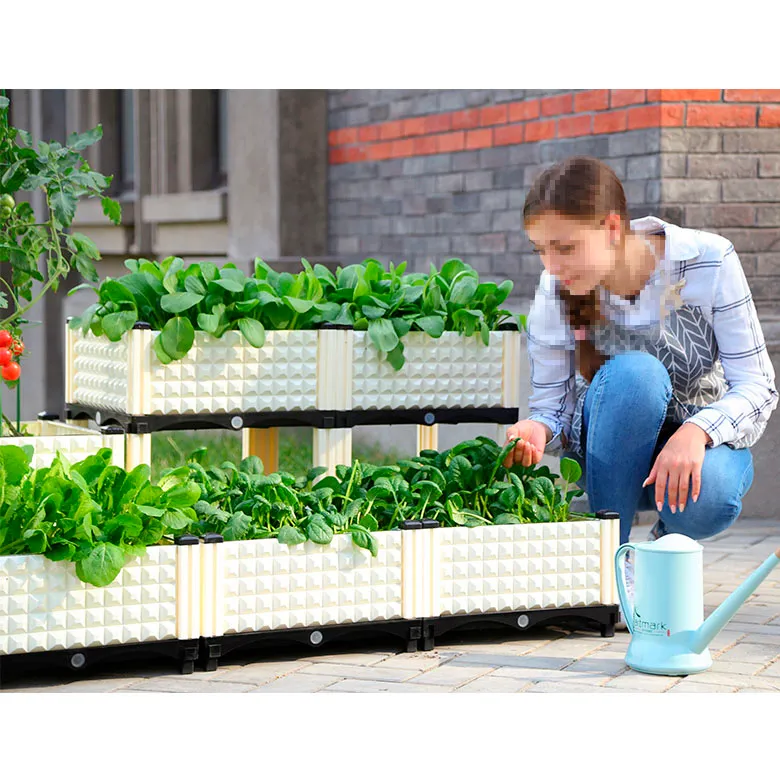 Piante vegetali kraflo vasi rettangolari balcone fiore grande scatola di piantagione di piante non foam di plastica