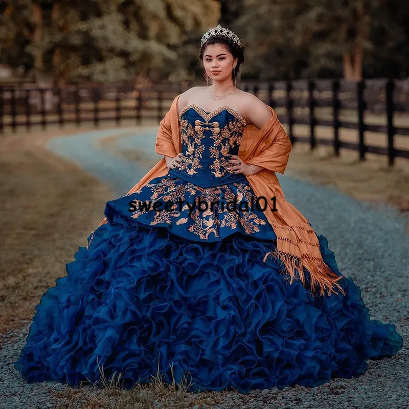 Royal Blue Sweet 15 Birthday Party Dresses Appliques Lace Sweet 16 Dress Graduation Quinceanera Evening Gowns Custom Gjorda