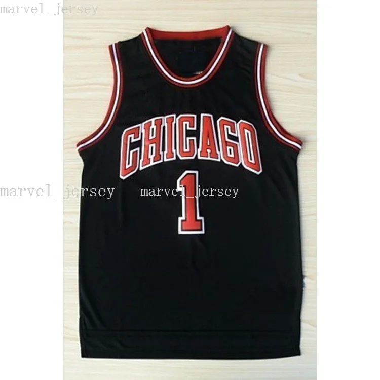 Maglia da basket cucita personalizzata Derrick Rose # 1 maglia da basket da uomo giovanile da donna XS-6XL NCAA