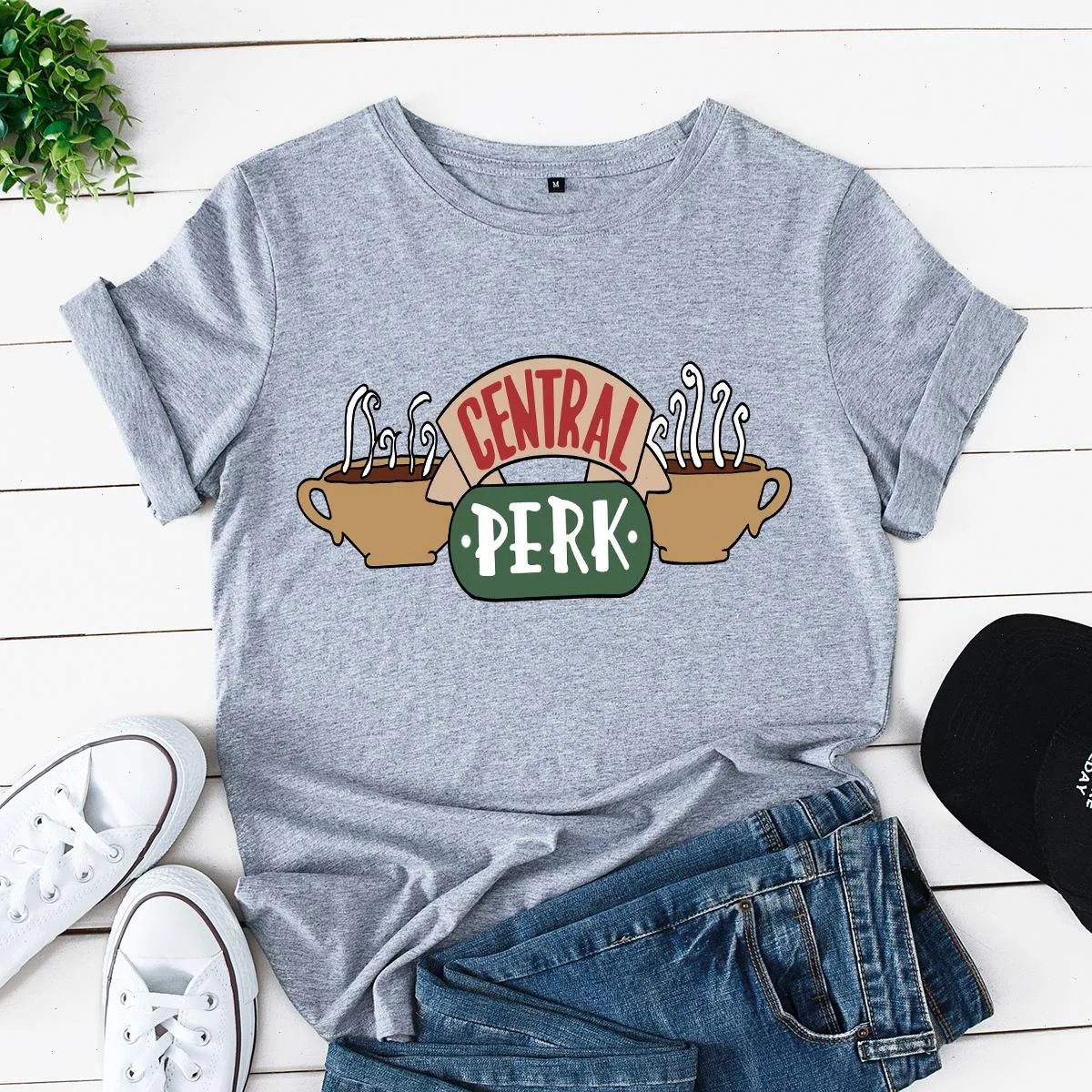 Kadın T Gömlek Kısa Kollu Pamuk T-Shirt Kadın Orta Perk Baskı Grafik Tees Harajuku Gömlek Üst