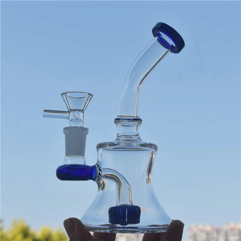 colore Dab rig bicchiere di vetro bong pipa ad acqua per fumatori thick14mm bong in vetro riciclato con tubo per bruciatore a nafta in vetro da 14 mm