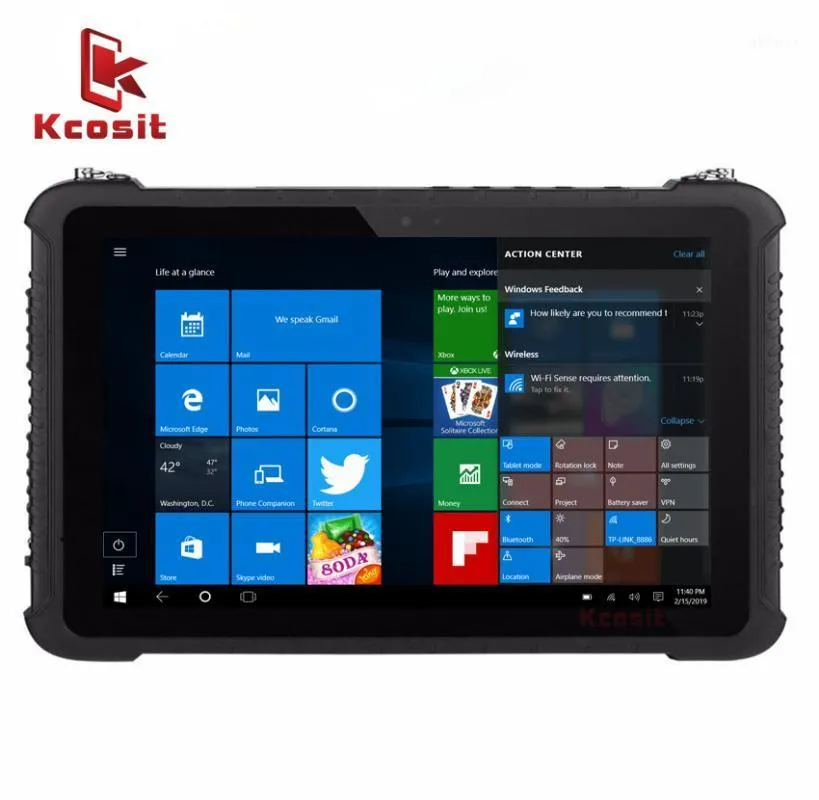 Tablet PC Orijinal K16 Windows 10 Sağlam 10.1 inç Endüstriyel Su Geçirmez Tabletler Intel Z8350 USB RS232 RJ45 Çift Bant WiFi SIM1