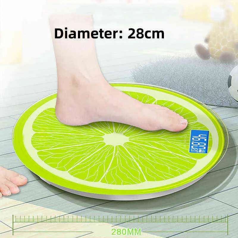 Lemon Pattern 0.2 180KG Bathroom Scale In Spanish USB Electronic Digital Weight Scale In Spanish ...