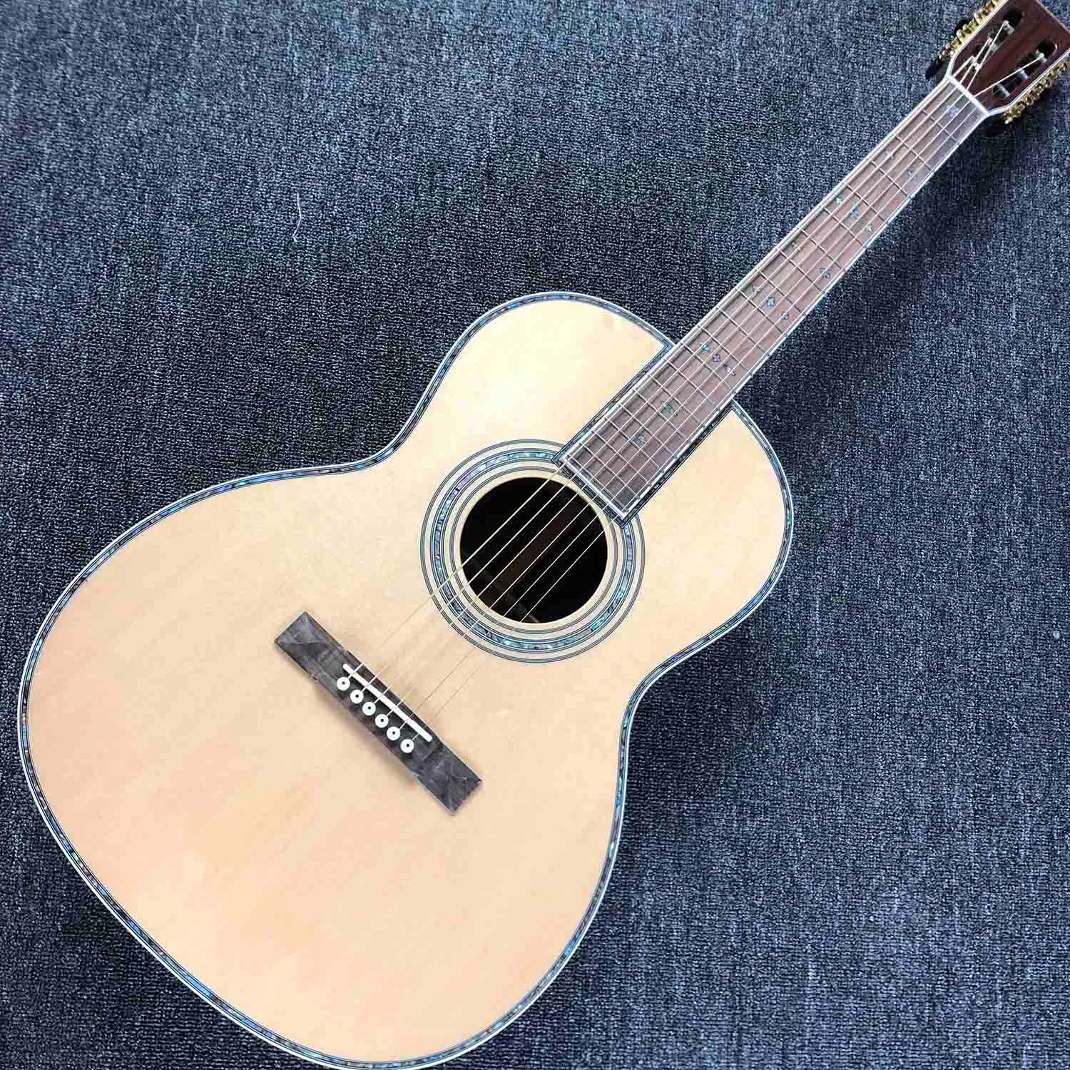 Niestandardowy OOO 39-calowy akustyczny gitara elektryczna Klasyczna głowica szczelinowa