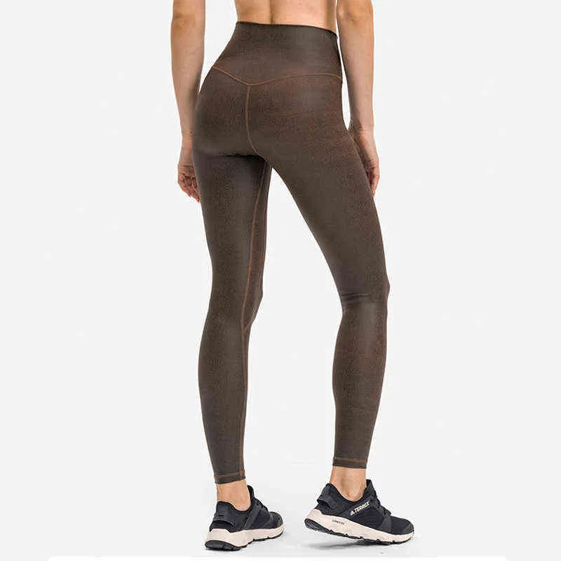 Pantalon Femme Fitness Leggings Gym Gym Sport Yoga Femme Vêtements Collants Corset Plaid imprimé Jambins sans soudure Corset H1221