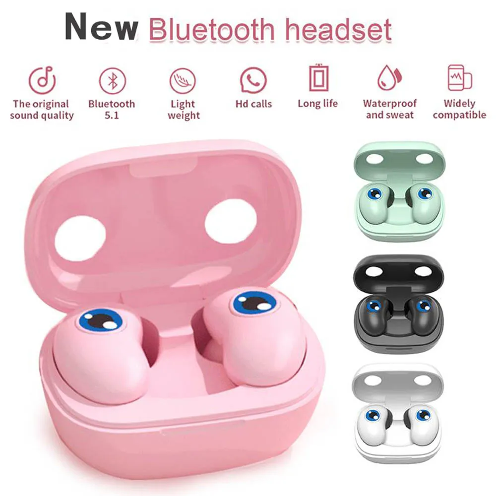 Comincan Mini Беспроводные наушники Наушники TWS Sport Whing White Earbuds Симпатичные HiFi в ушных наушниках подарок для девочек