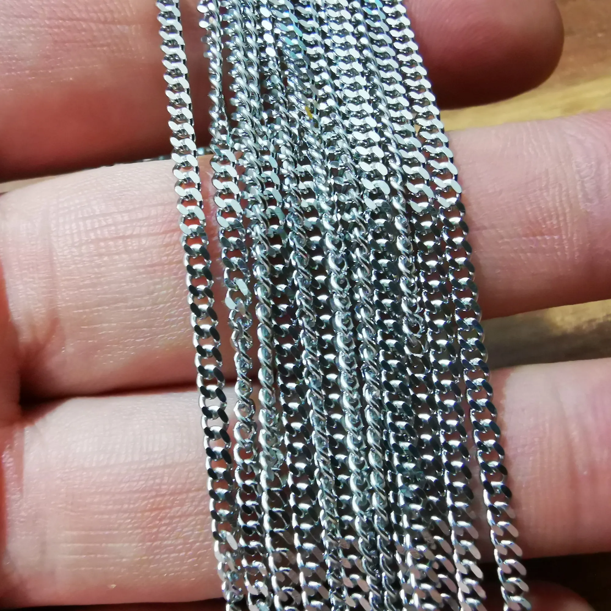 10 Meter Silver Fashion Thin Stainless Steel Welding Chain