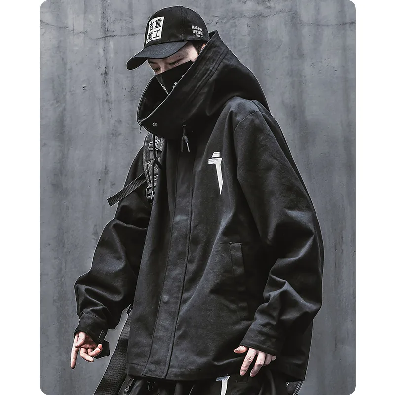 Emo Mens Japanese Harajuku Alt Sweatshirt Oversize Techwear