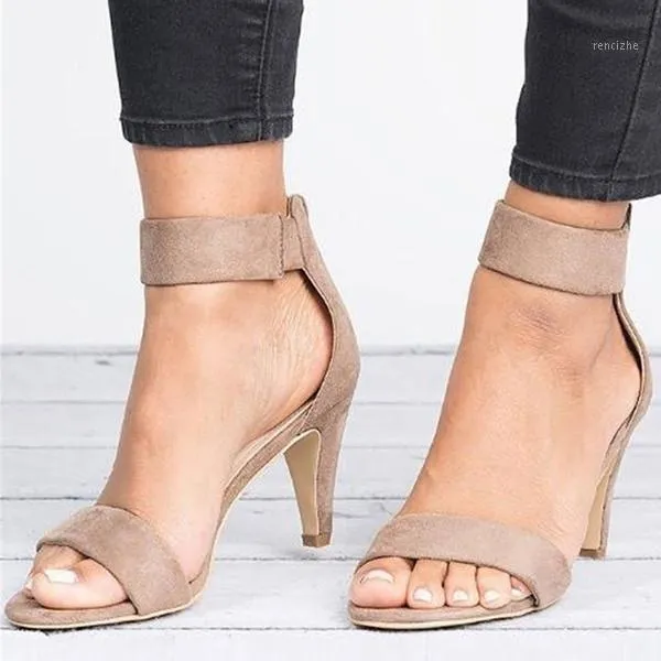 2020 Mulheres sandálias abertas para os dedos de verão com 5 cm de altura sandálias feminina plus size 43 sapatos mulheres sandalias mujer f900071