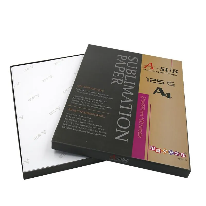 A-SUB Papier de sublimation A4, 100 feuilles