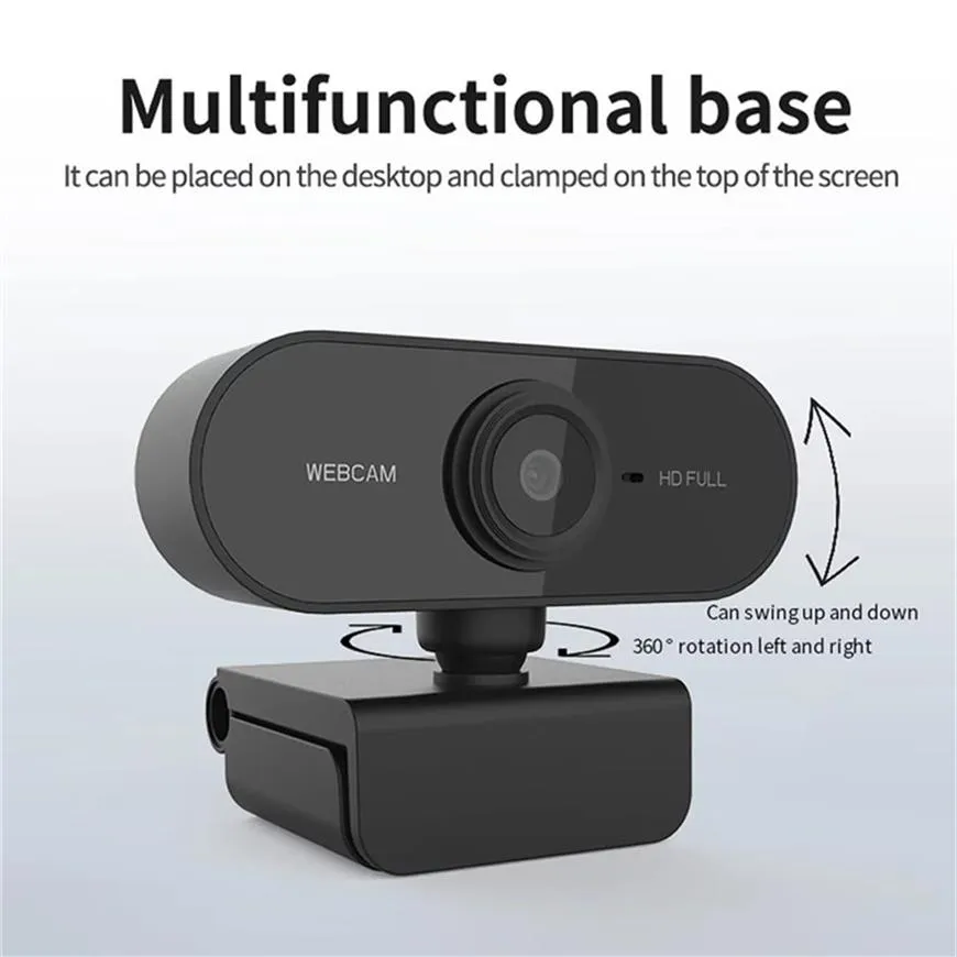 US stock 1080p HD Webcam USB Web Camera with Microphone3873