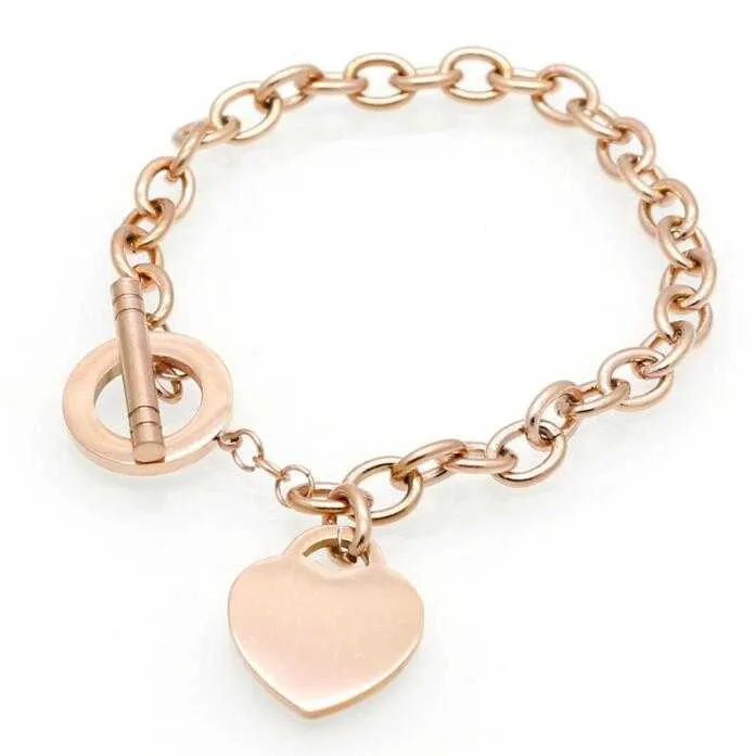 Bracelet High Quality Love Fine Jewelry Heart Bracelet For Women Gold Charm Bracelet Pulseiras Famous Jewelry