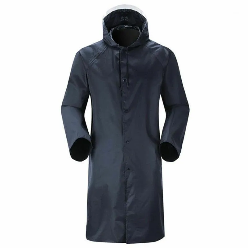 Herenjassen Winter Mannen Lange Jassen Hooded Lichtgewicht Waterdichte Regenjas Casual Reflecterende Jas Regenjas Jaqueta Masculino1